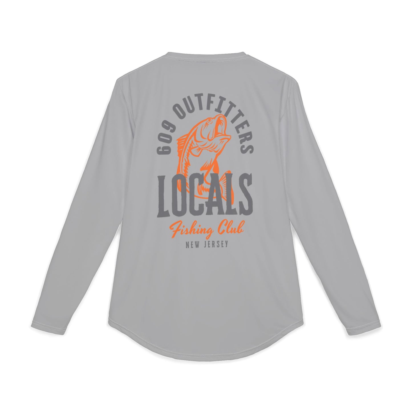 609 Locals Fishing Logo | Long Sleeve UV Sun Protection Top Gray