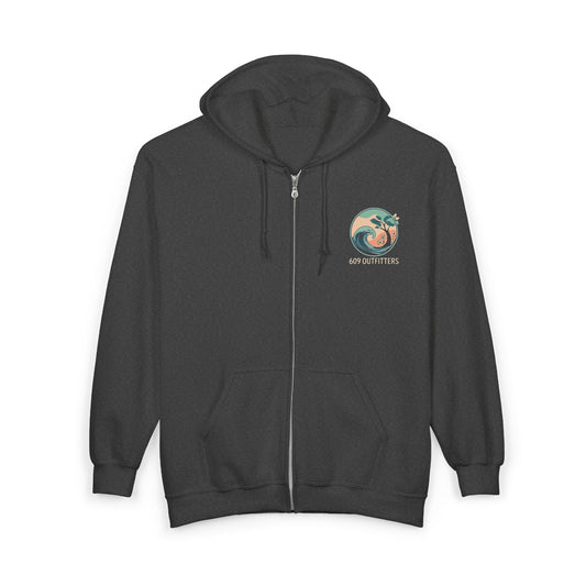 Women's Floral Wave Full Zip Hoodie