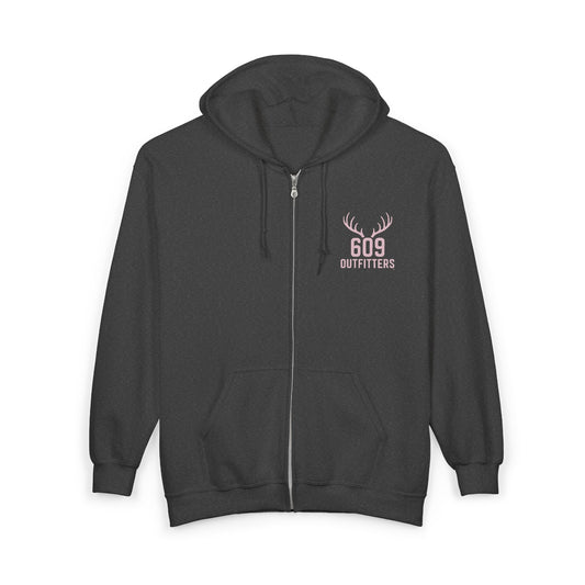 Classic Anter Logo Pink Design | Full Zip Hoodie