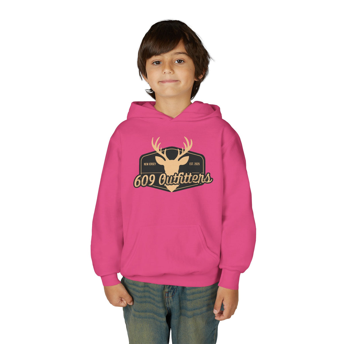609 Outfitters Youth Heavy Blend Buck Season Logo Hooded Sweatshirt