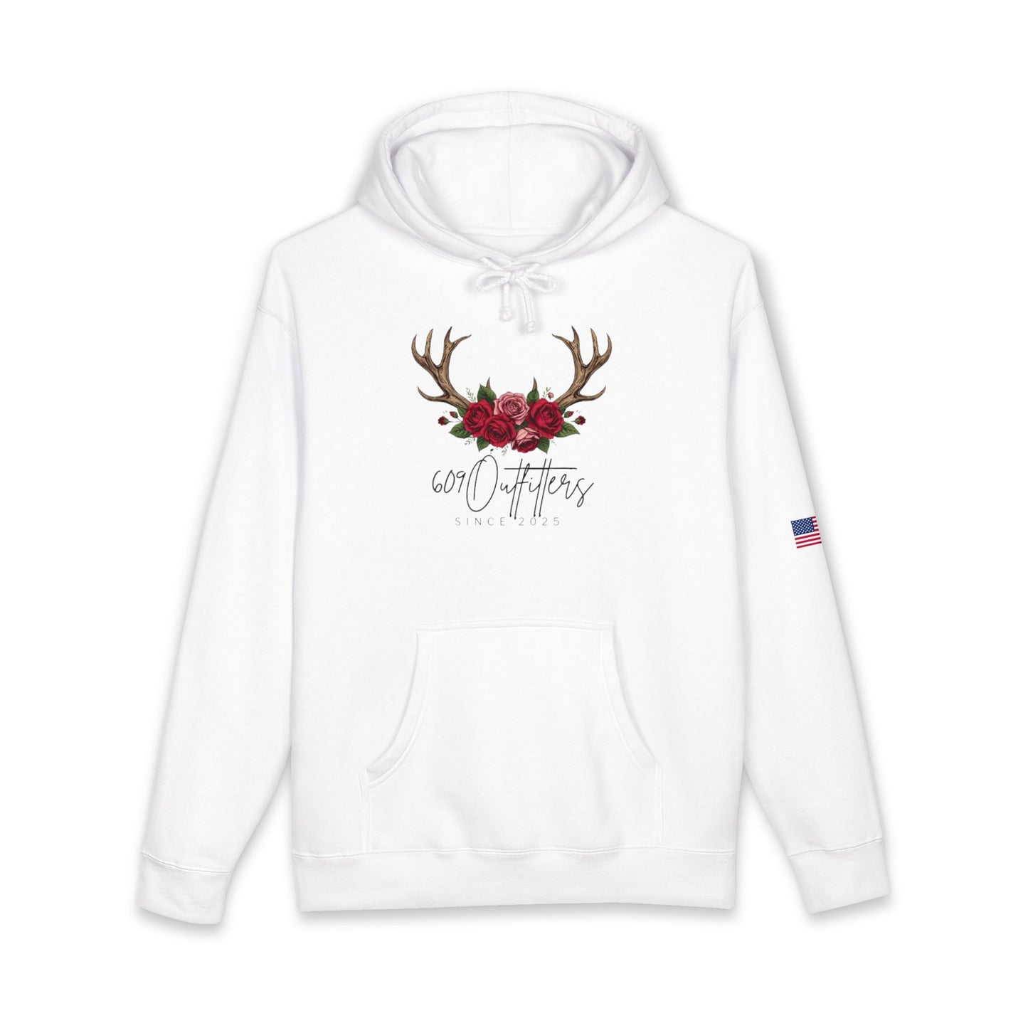 609 Outfitters Rack & Roses | White Heavy Blend Pullover