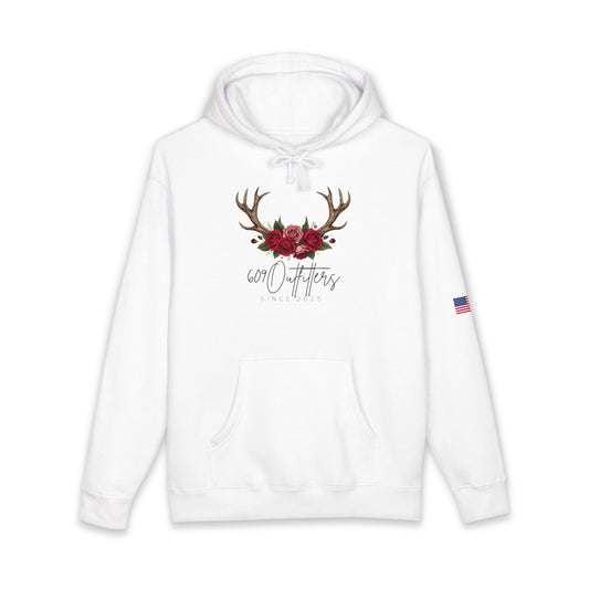 609 Outfitters Rack & Roses | White Heavy Blend Pullover