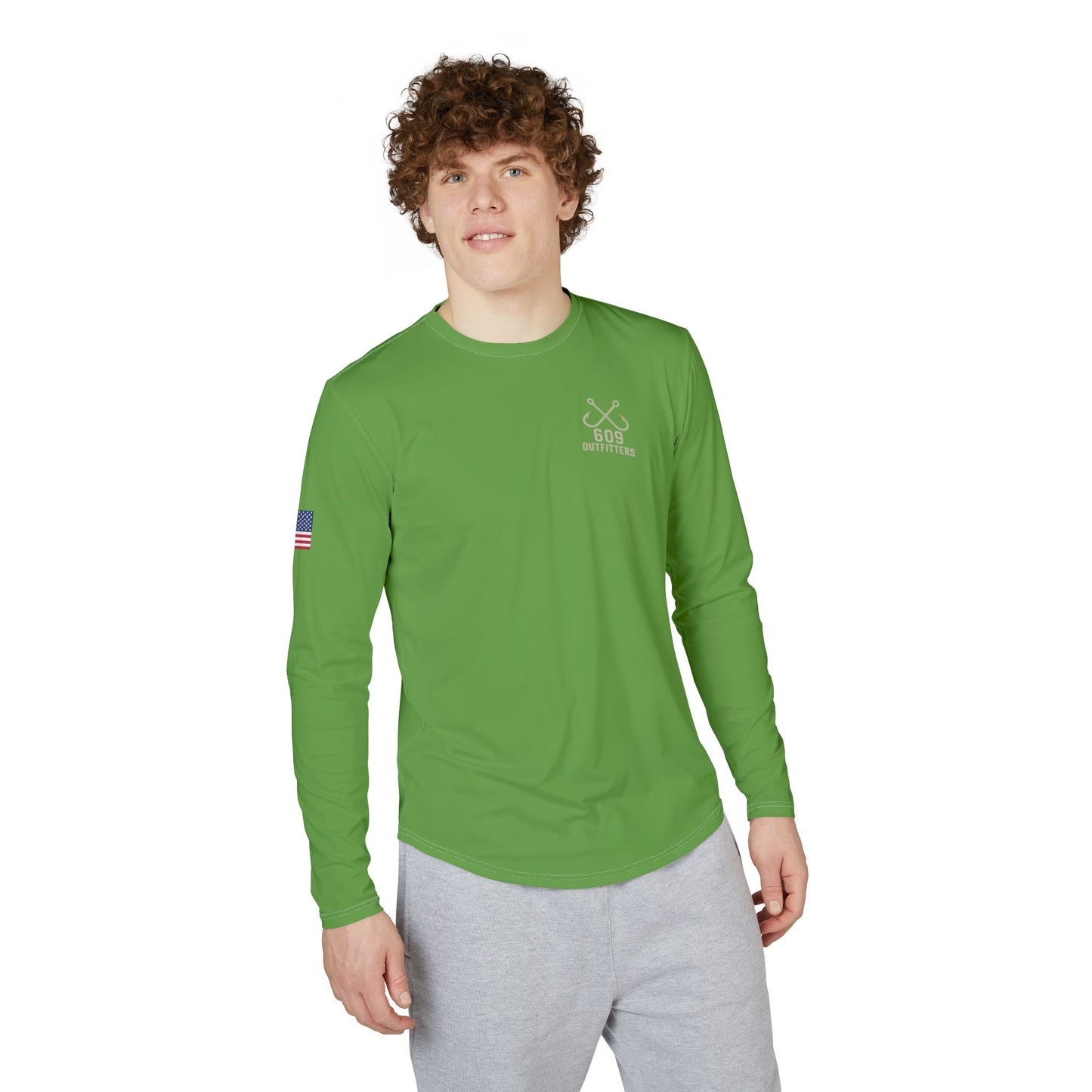 609 Classic Double Hook Logo | Long Sleeve UV Sun Protection Top Royal Green