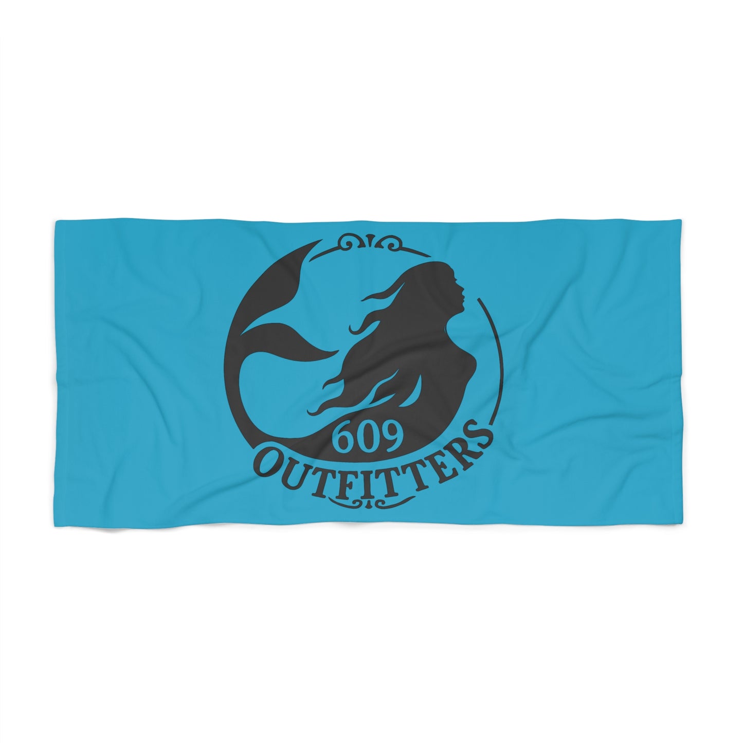 609 Outfitters Classic Mermaid Logo |  Turquoise Beach Towel