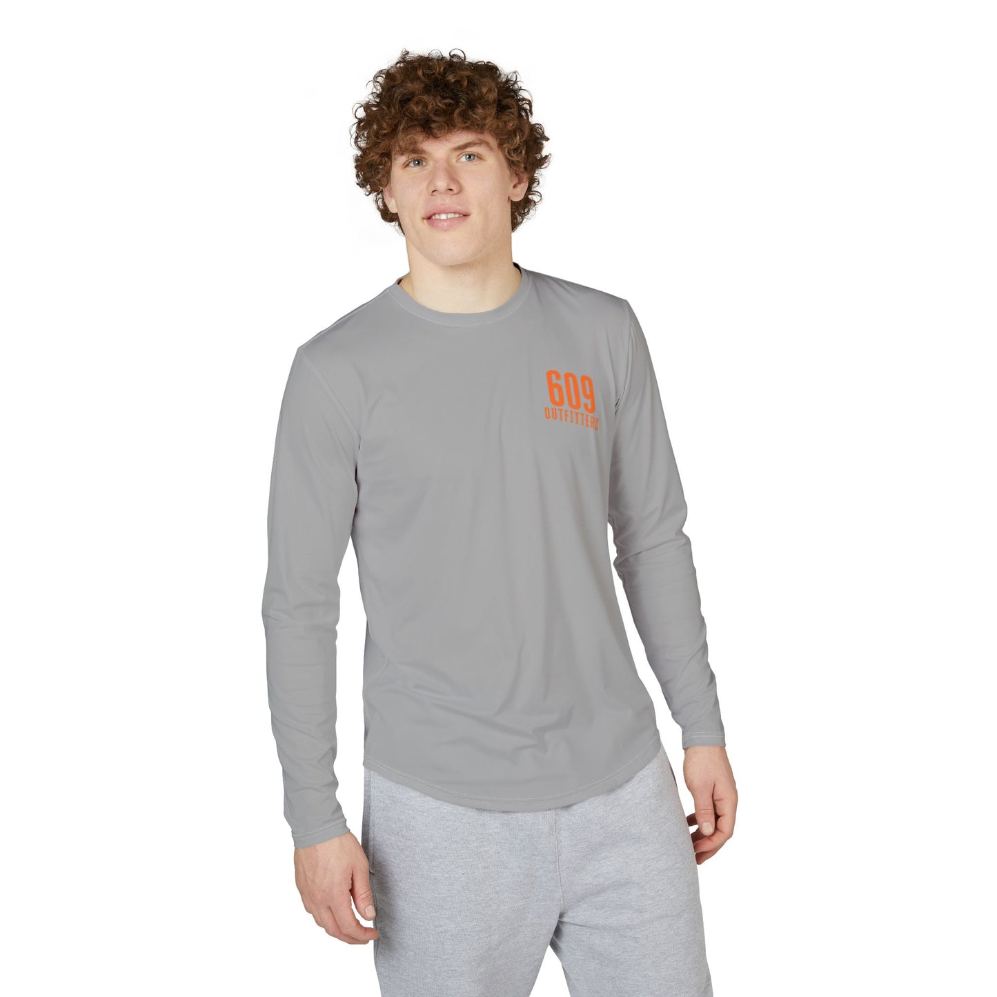 609 Locals Fishing Logo | Long Sleeve UV Sun Protection Top Gray