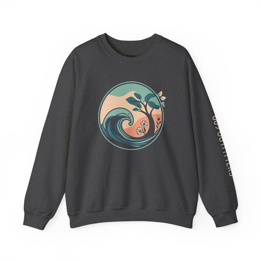 Women's Floral Wave Crewneck Sweatshirt