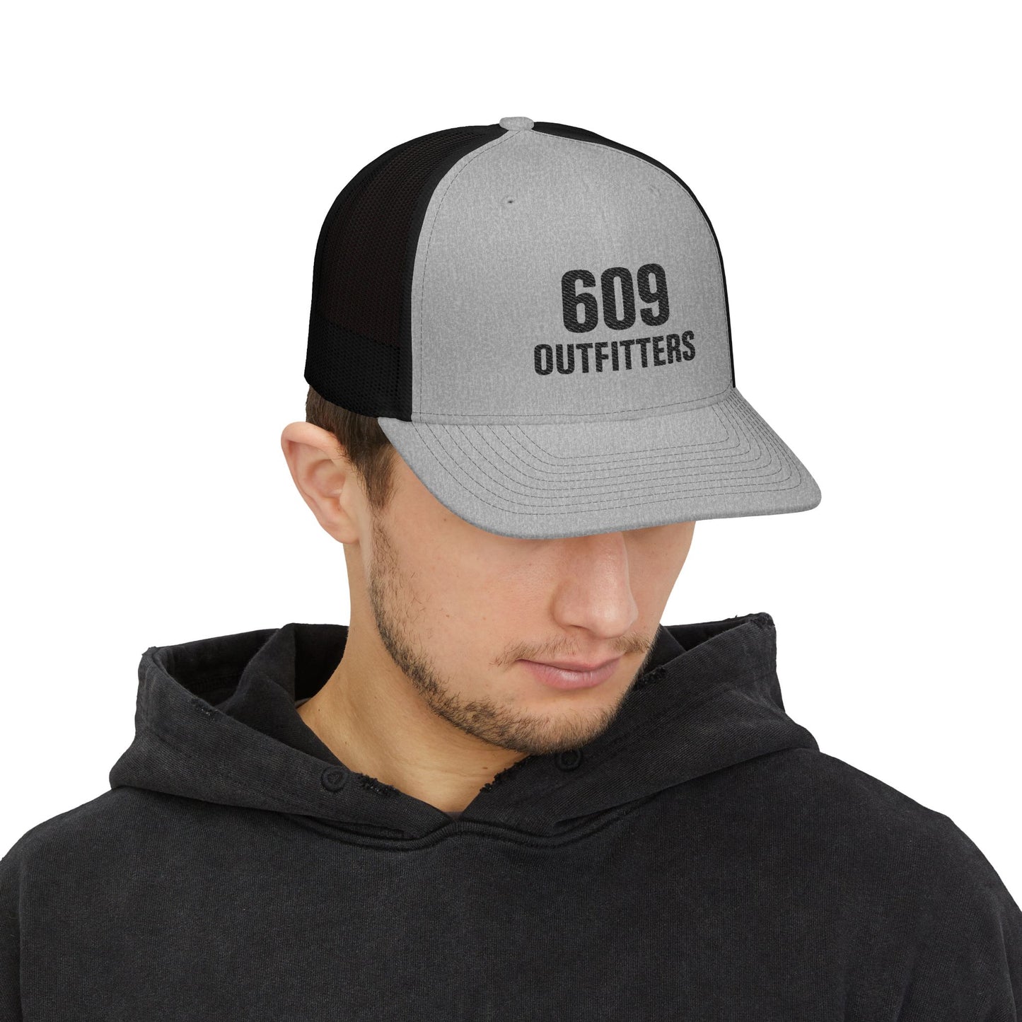 609 Outfitters Embroidered Logo Snapback Trucker Cap