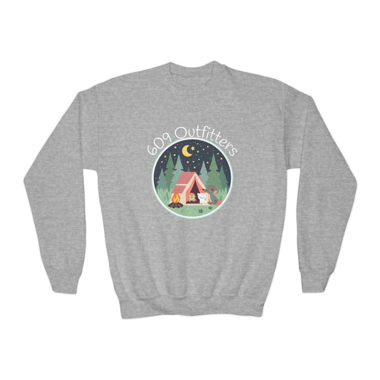 609 Cute Camping Youth Crewneck Sweatshirt