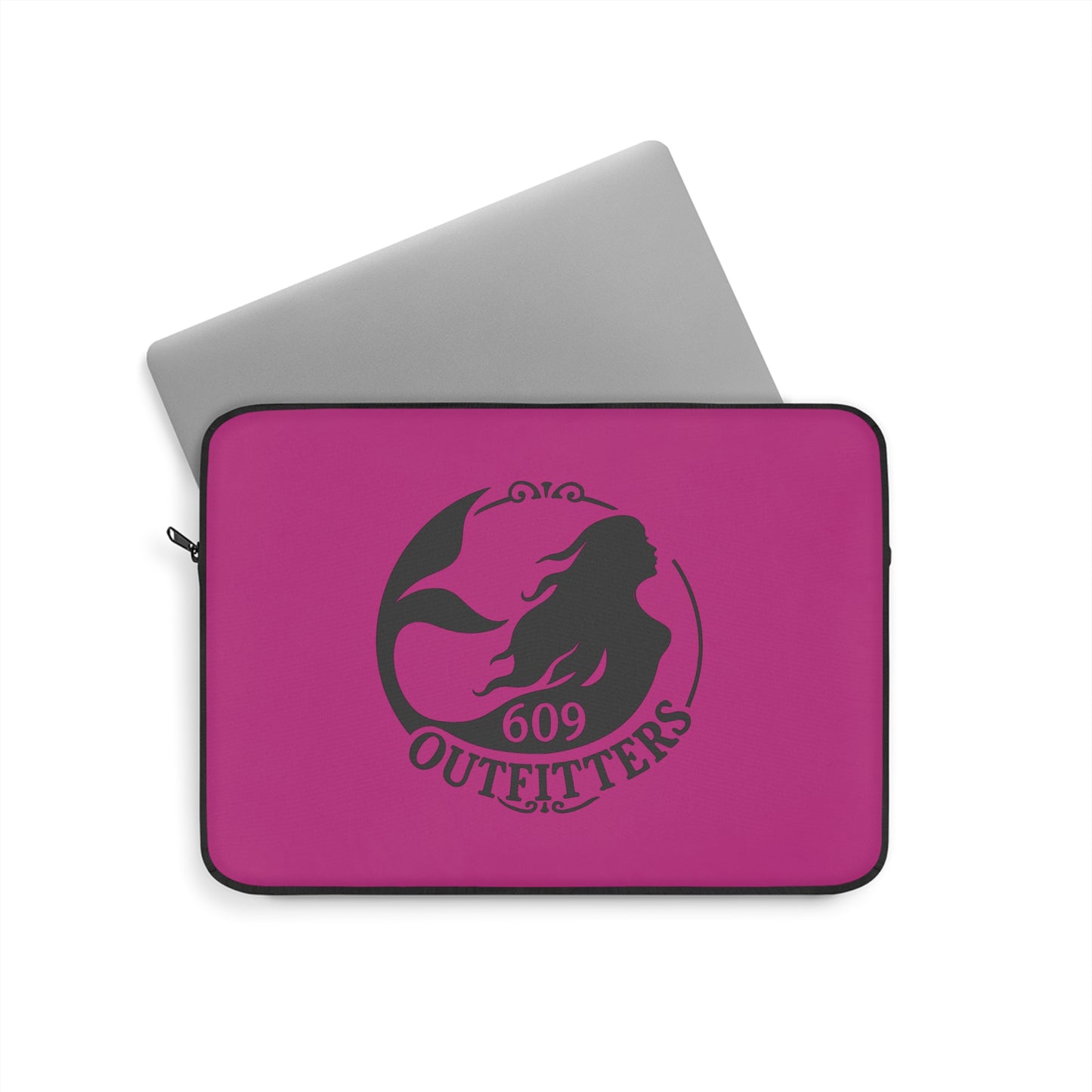 609 Outfitters Pink Laptop Sleeve | Mermaid Logo