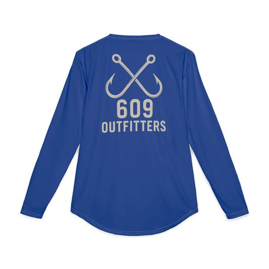 609 Classic Double Hook Logo | Long Sleeve UV Sun Protection Top Royal Blue