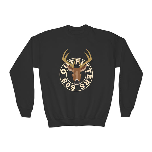Vintage Deer Hunter Logo Youth Crewneck Sweatshirt