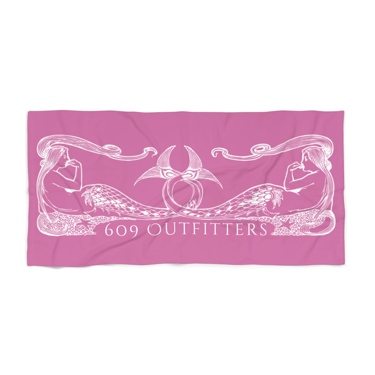 609 Outfitters Coastal Swim Collection | Pink Mermaid Beach Towel