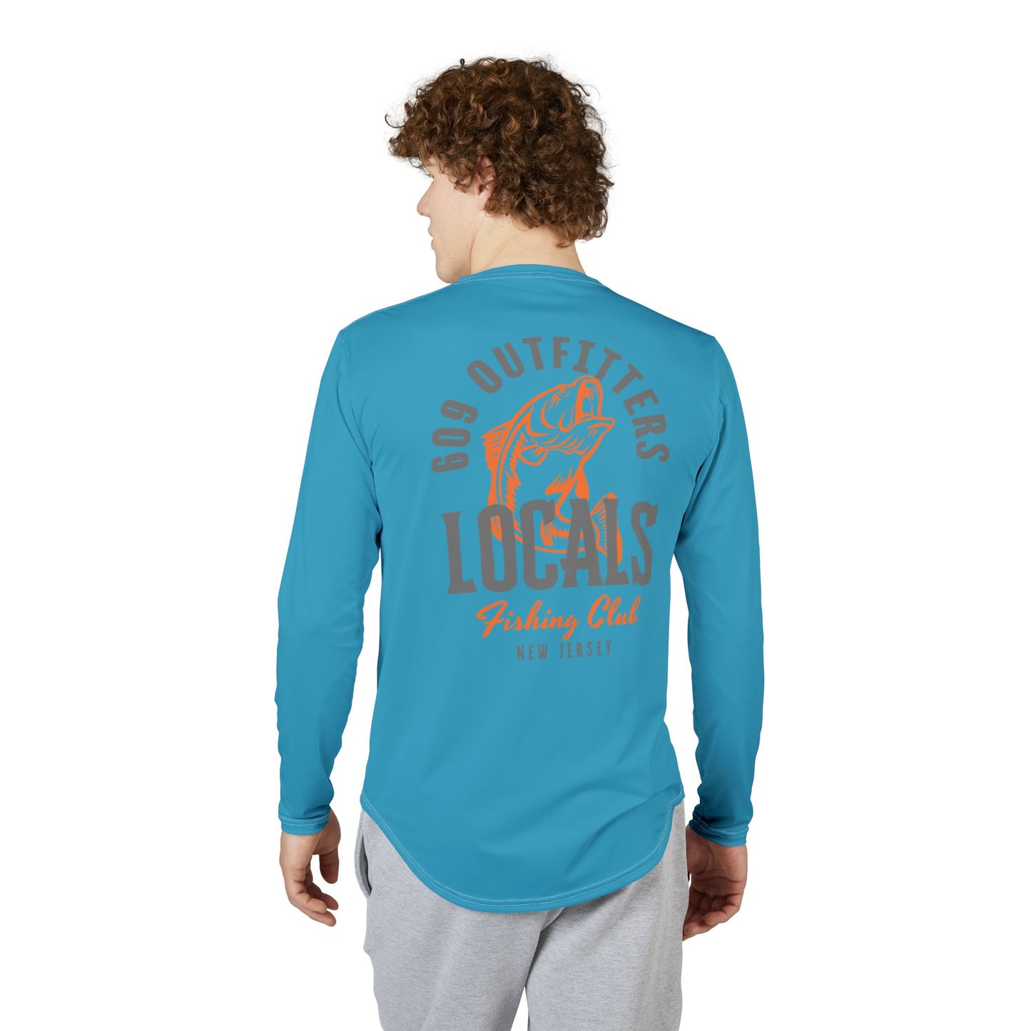 609 Locals Fishing Logo | Long Sleeve UV Sun Protection Top Turquoise
