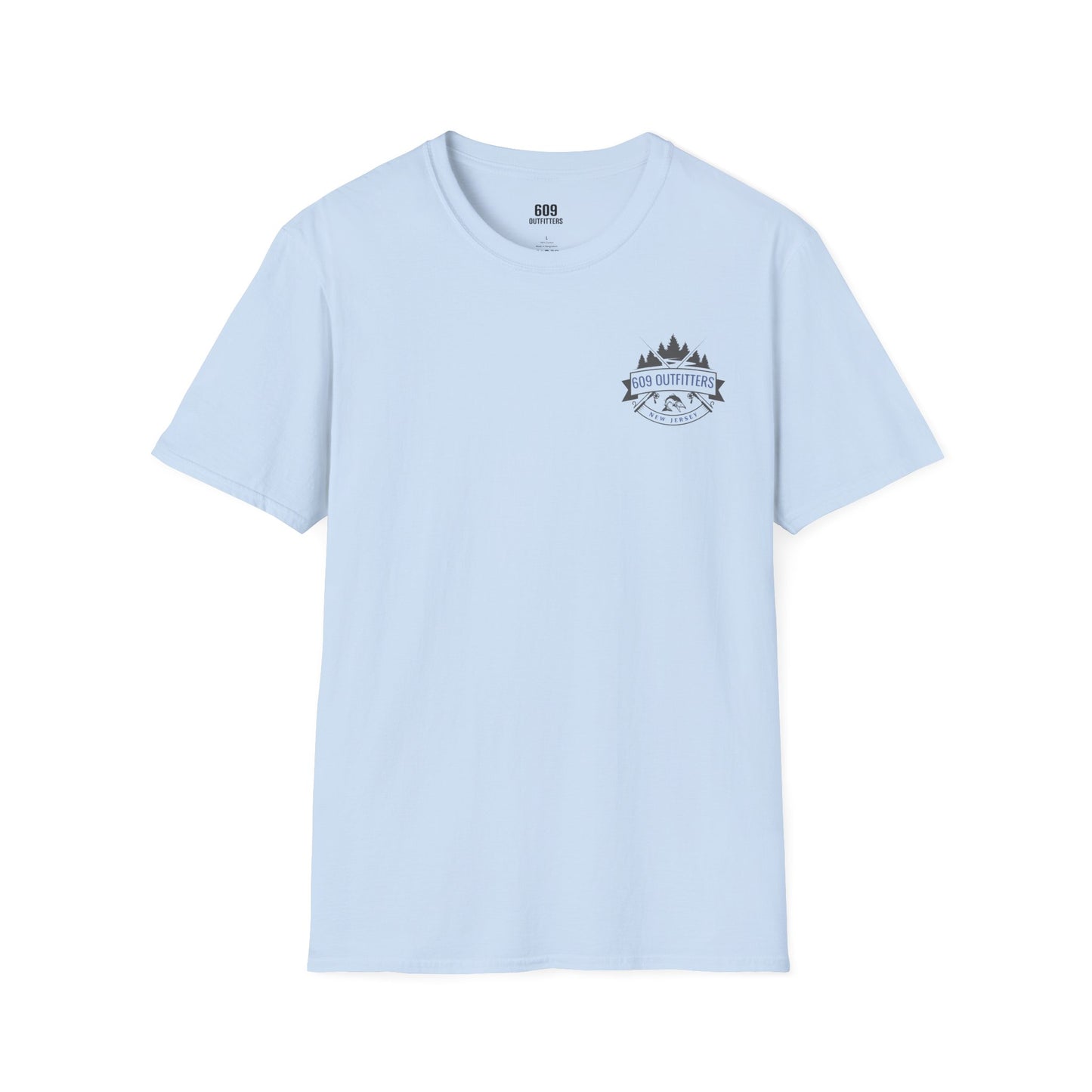 Contemporary Tee | Mens Fishing Badge Blue