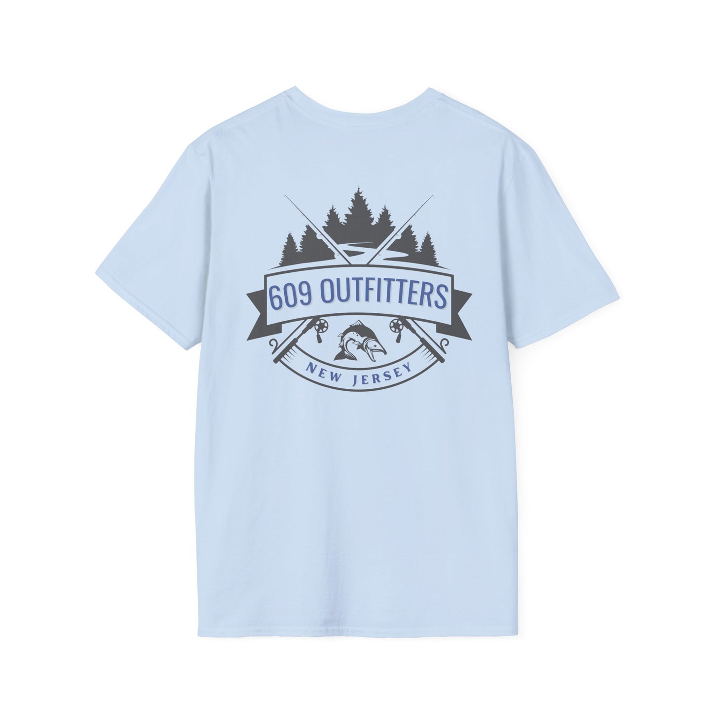 Contemporary Tee | Mens Fishing Badge Blue