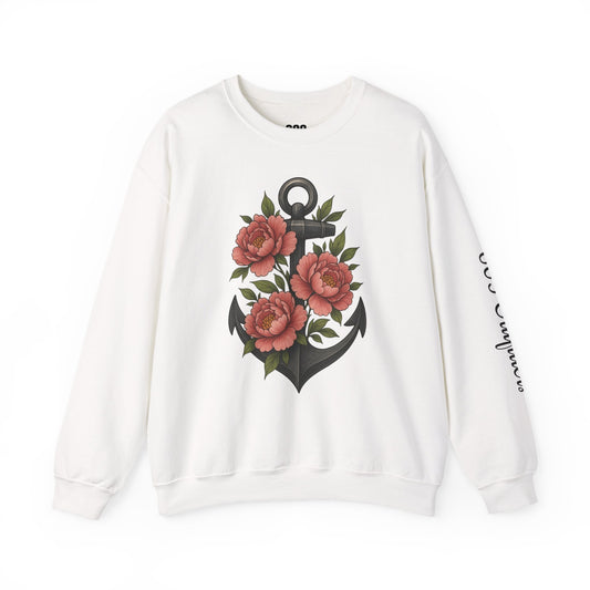 Women's Floral Anchor Crewneck Sweatshirt