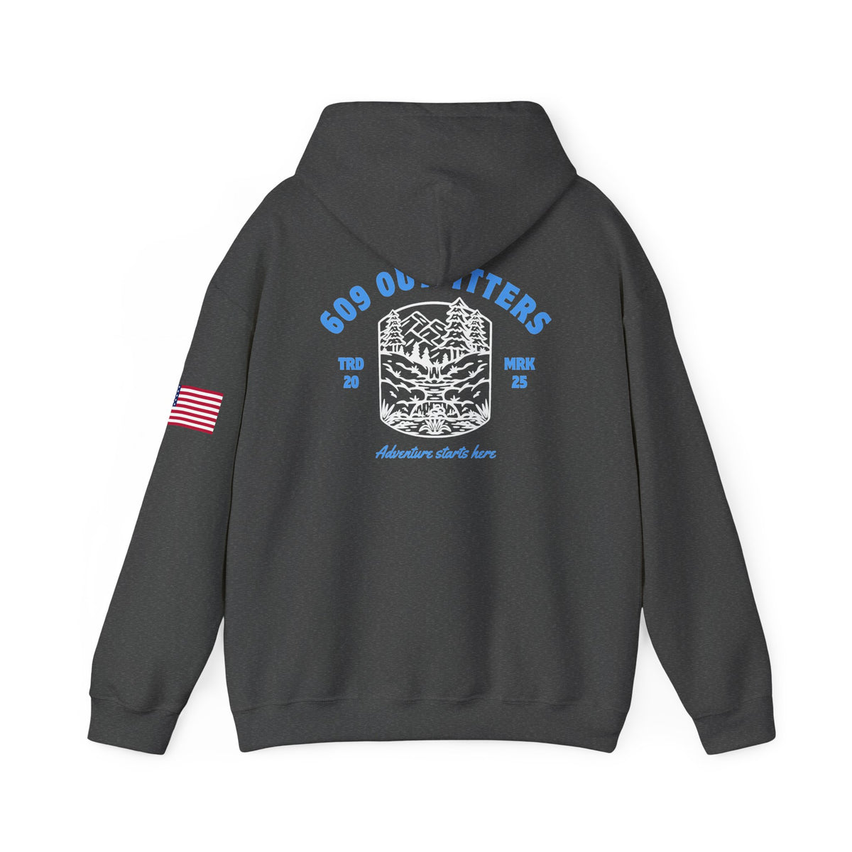 Outdoor Adventure Hoodie | 609 Adventure Logo Blue
