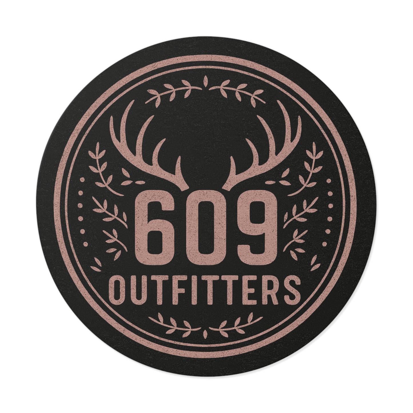 Deer Badge with Vines | Vinyl Sticker