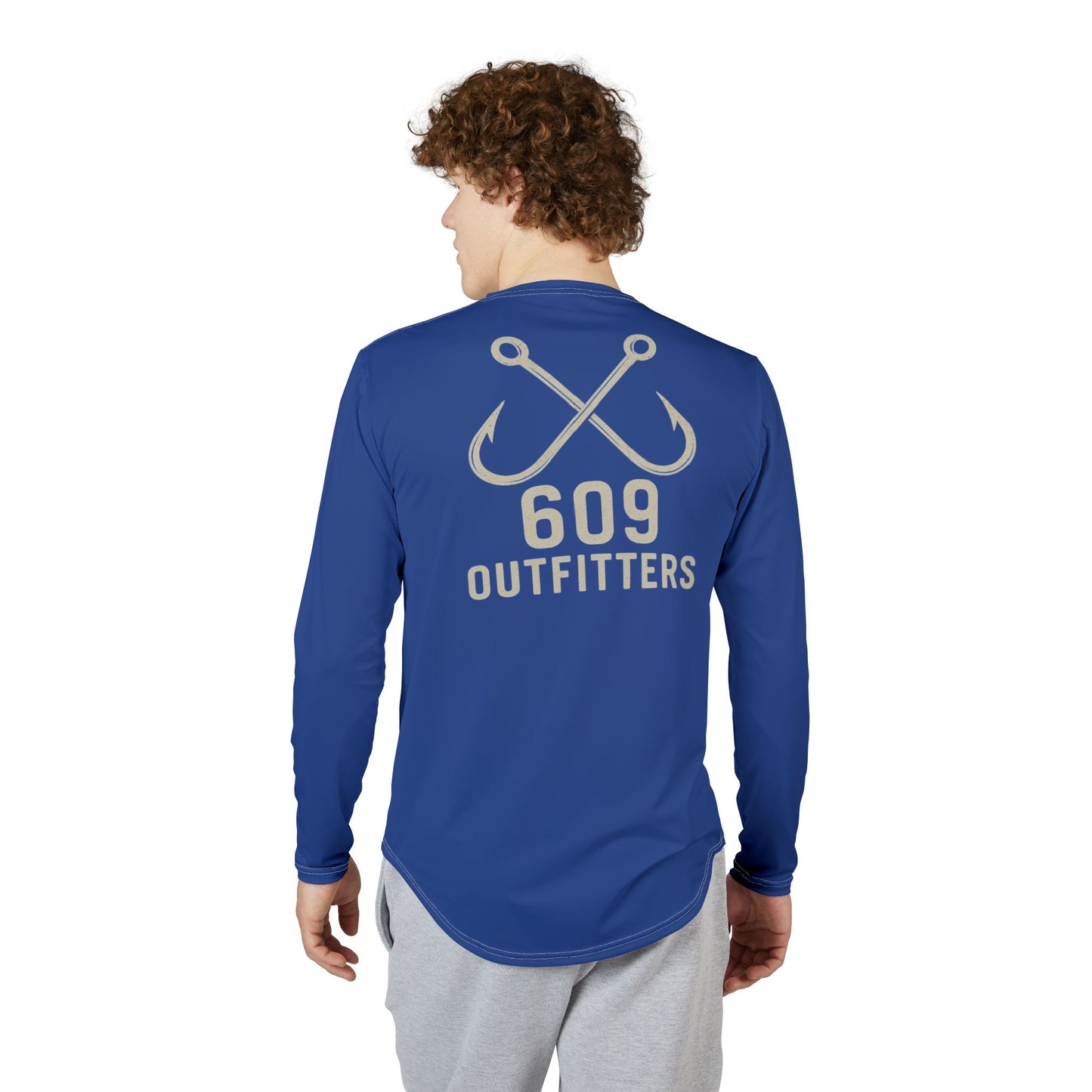 609 Classic Double Hook Logo | Long Sleeve UV Sun Protection Top Royal Blue