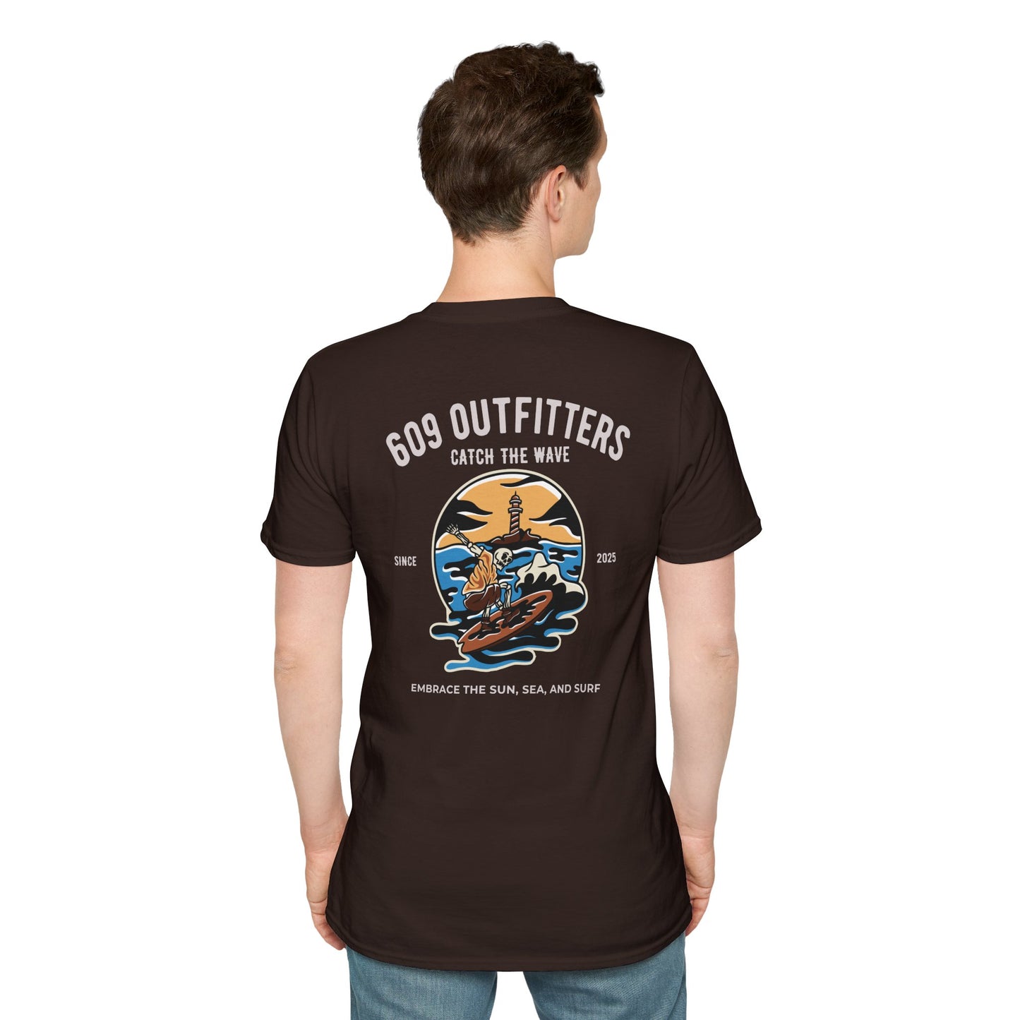Contemporary Tee | Mens Surf Logo Chocolate