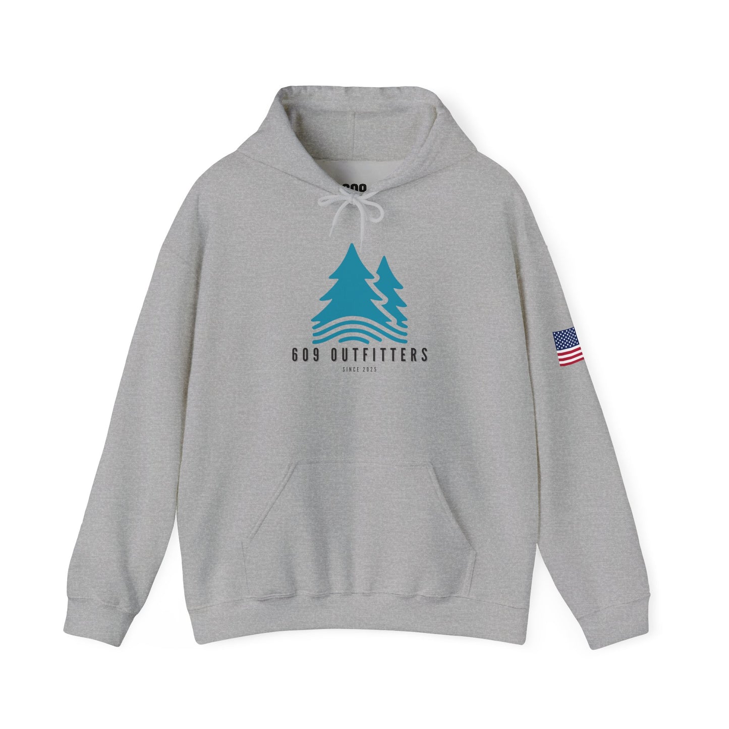 Outdoor Adventure Hoodie | Pine Wave Logo Grey