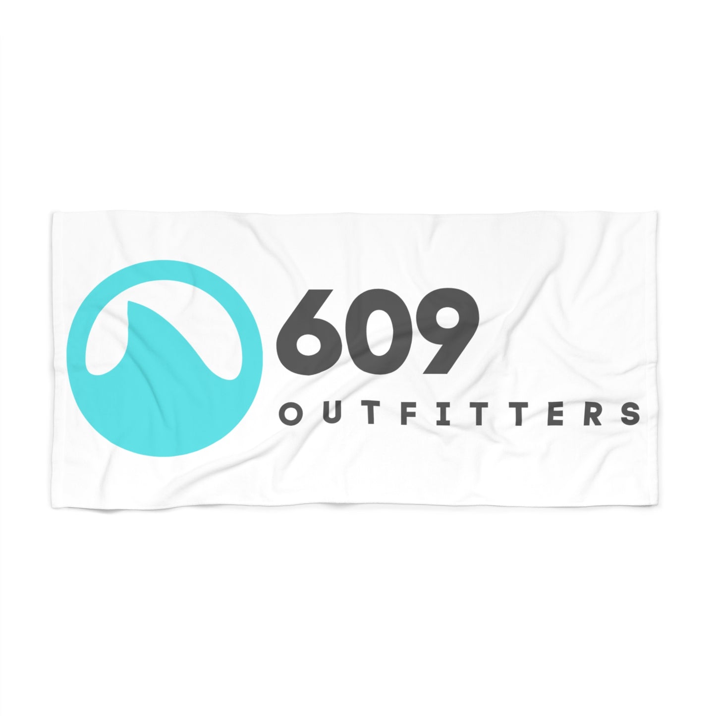 609 Outfitters Coastal Logo Sun & Swim | White Beach Towel