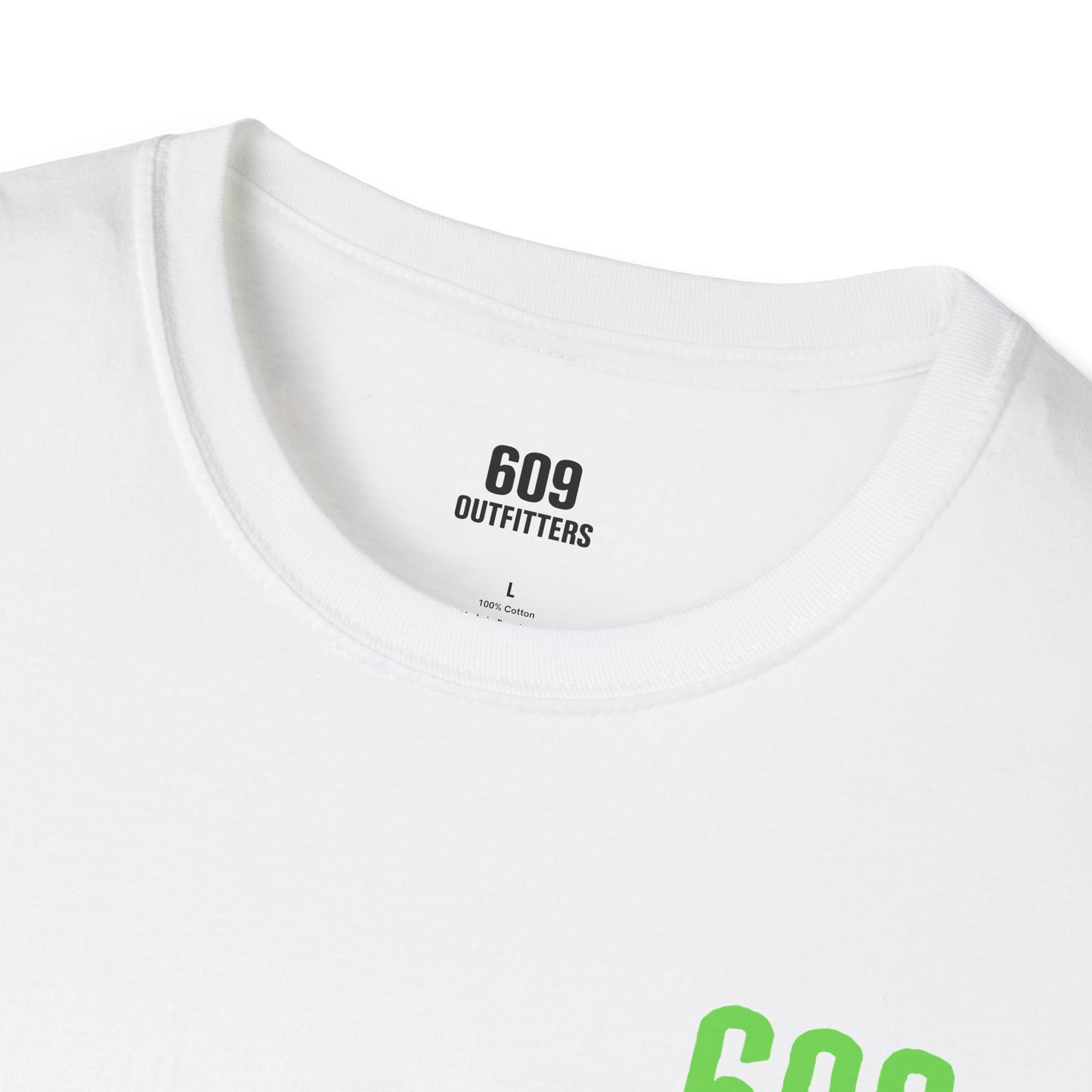 Contemporary Tee | 609 Locals Fishing Club Logo White