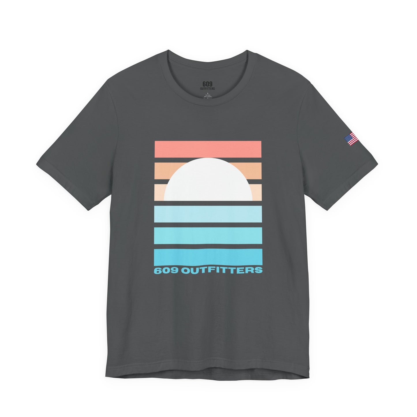 Sunset Stripes Retro Pastel Beach Graphic | Crewneck Sweatshirt Adventure Graphic Tee