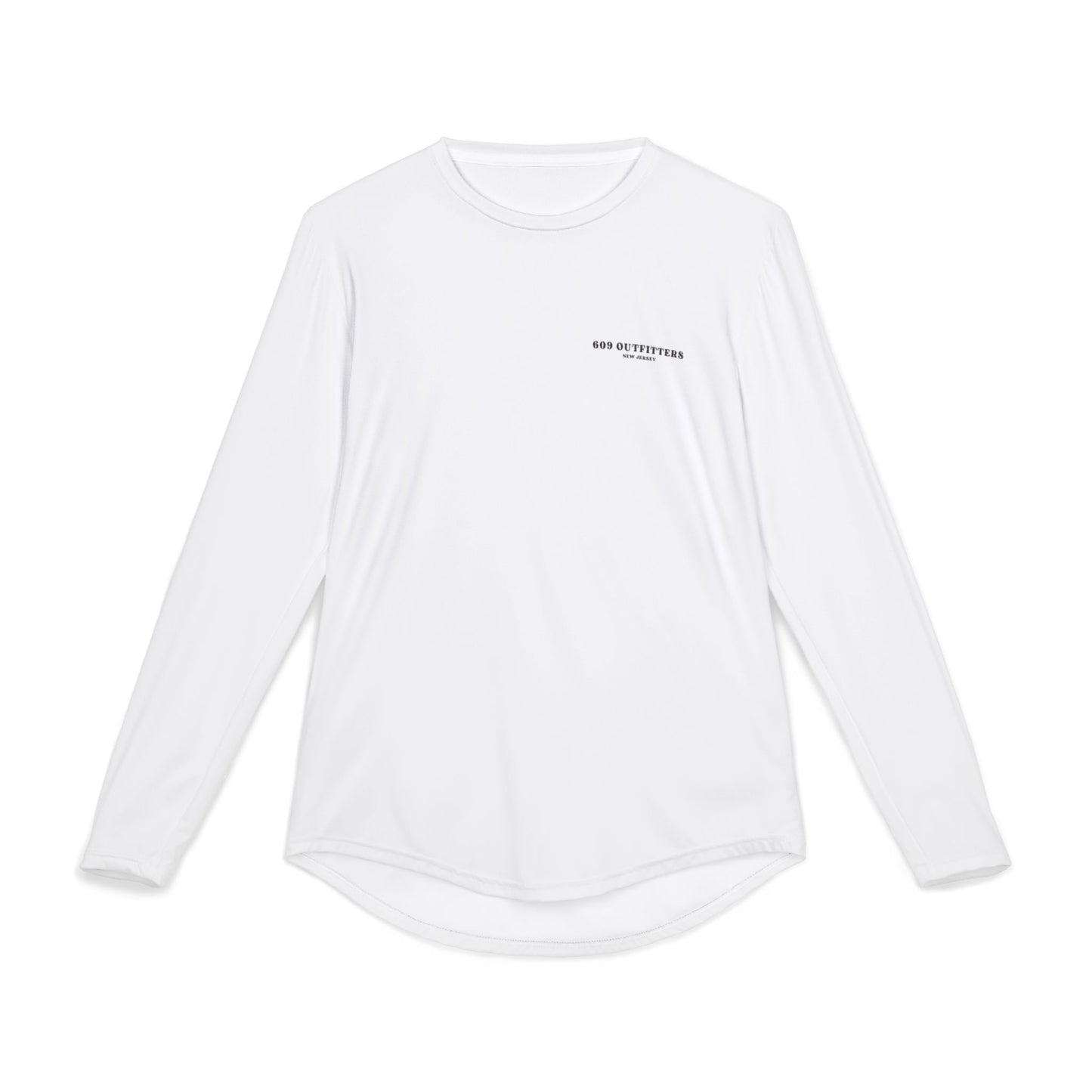 609 Pines To The Shore Logo | Long Sleeve UV Sun Protection Top White