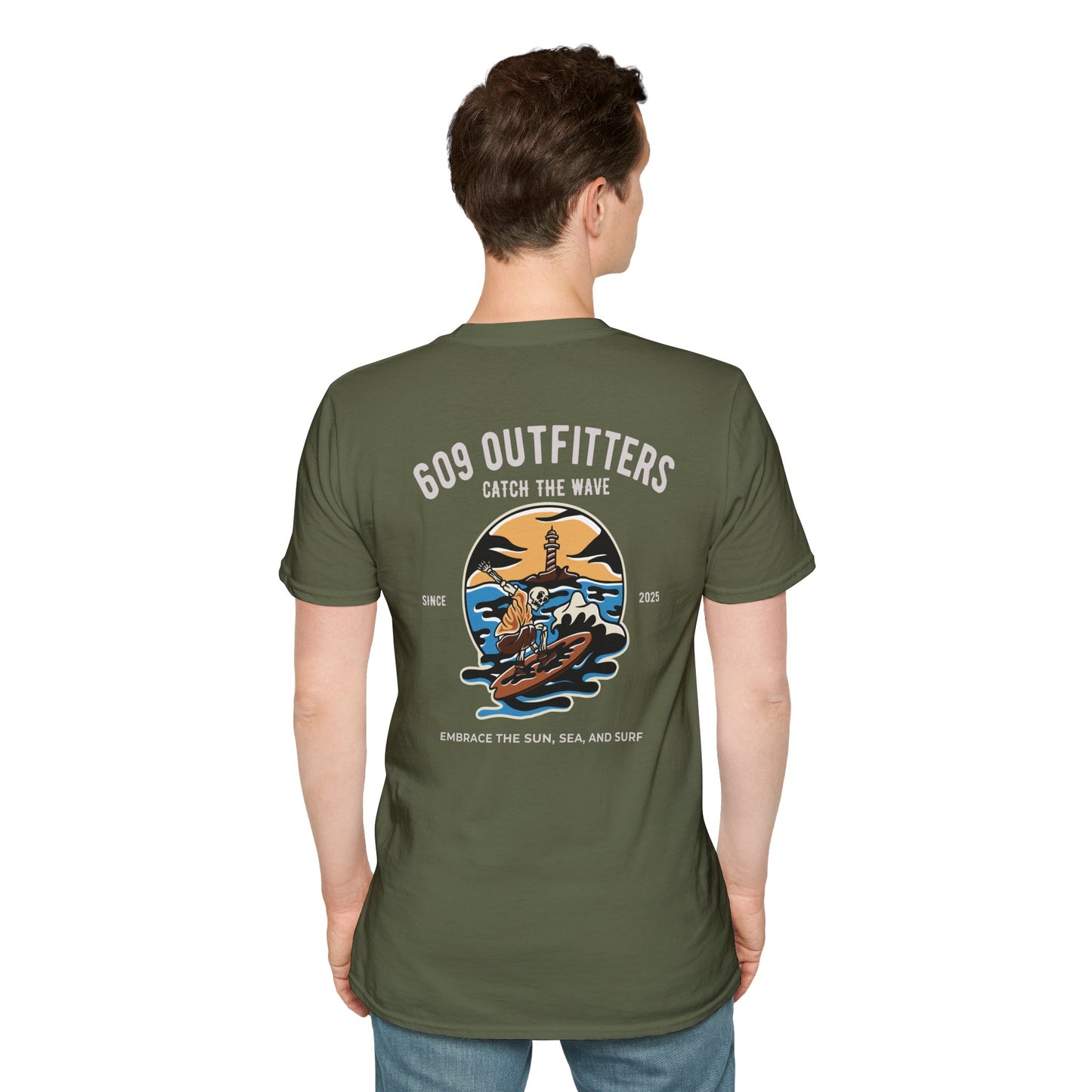Contemporary Tee | Mens Surf Logo Olive