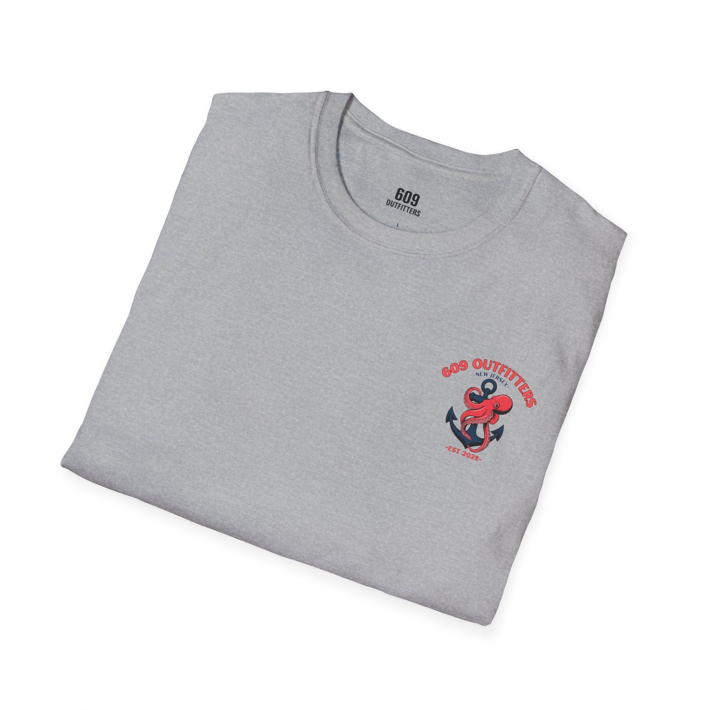 Contemporary Tee | Mens Octopus Anchor Gray