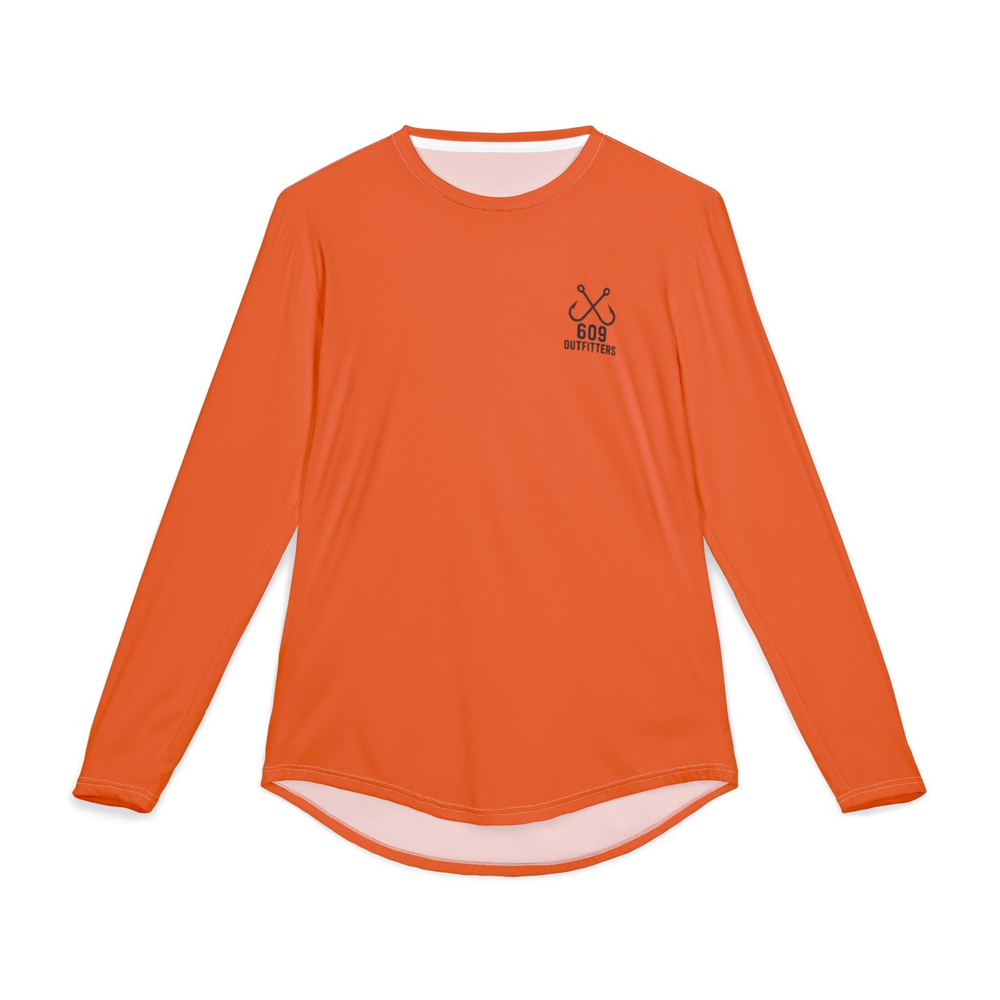 609 Classic Double Hook Logo | Long Sleeve UV Sun Protection Top Orange