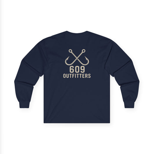 Men's Classic Double Hook Logo Long Sleeve Tee