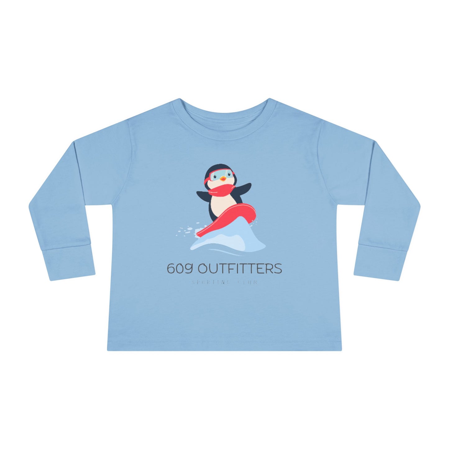 Toddler Tee | Snowboarding Penguin Long Sleeves