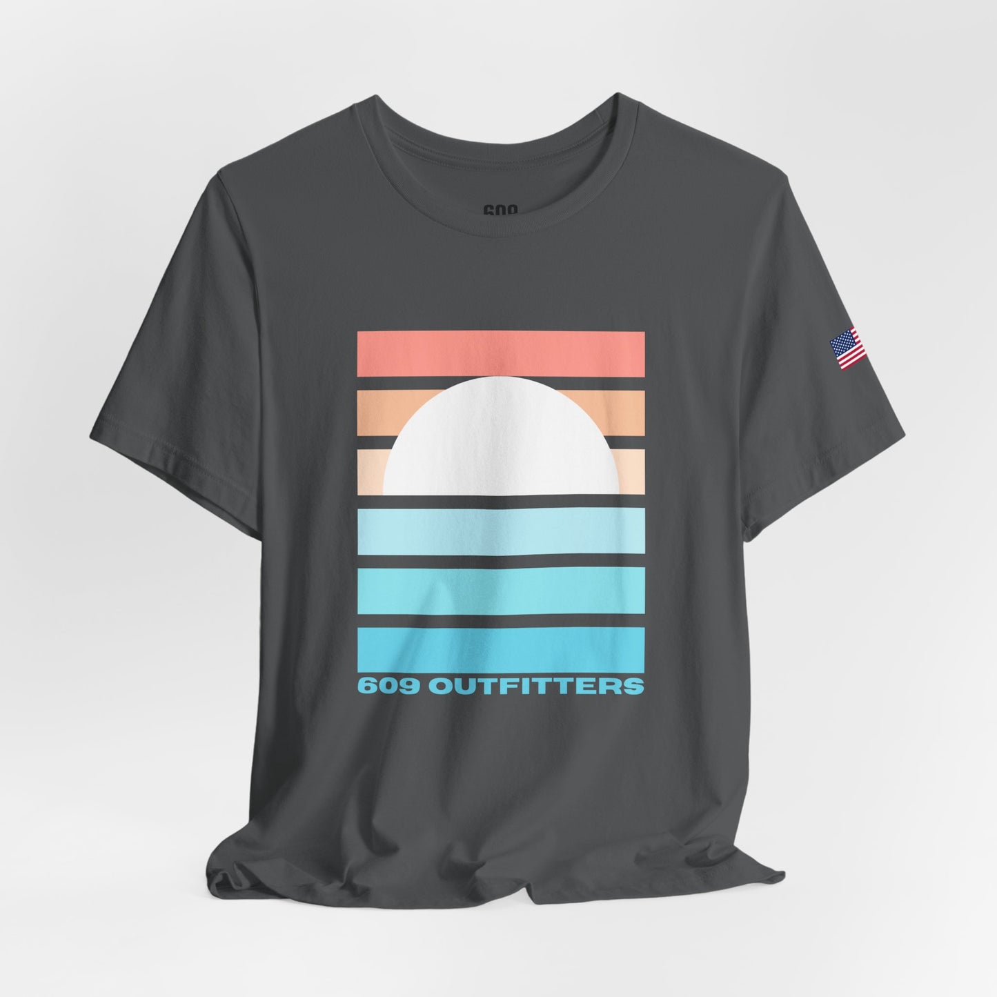 Sunset Stripes Retro Pastel Beach Graphic | Crewneck Sweatshirt Adventure Graphic Tee