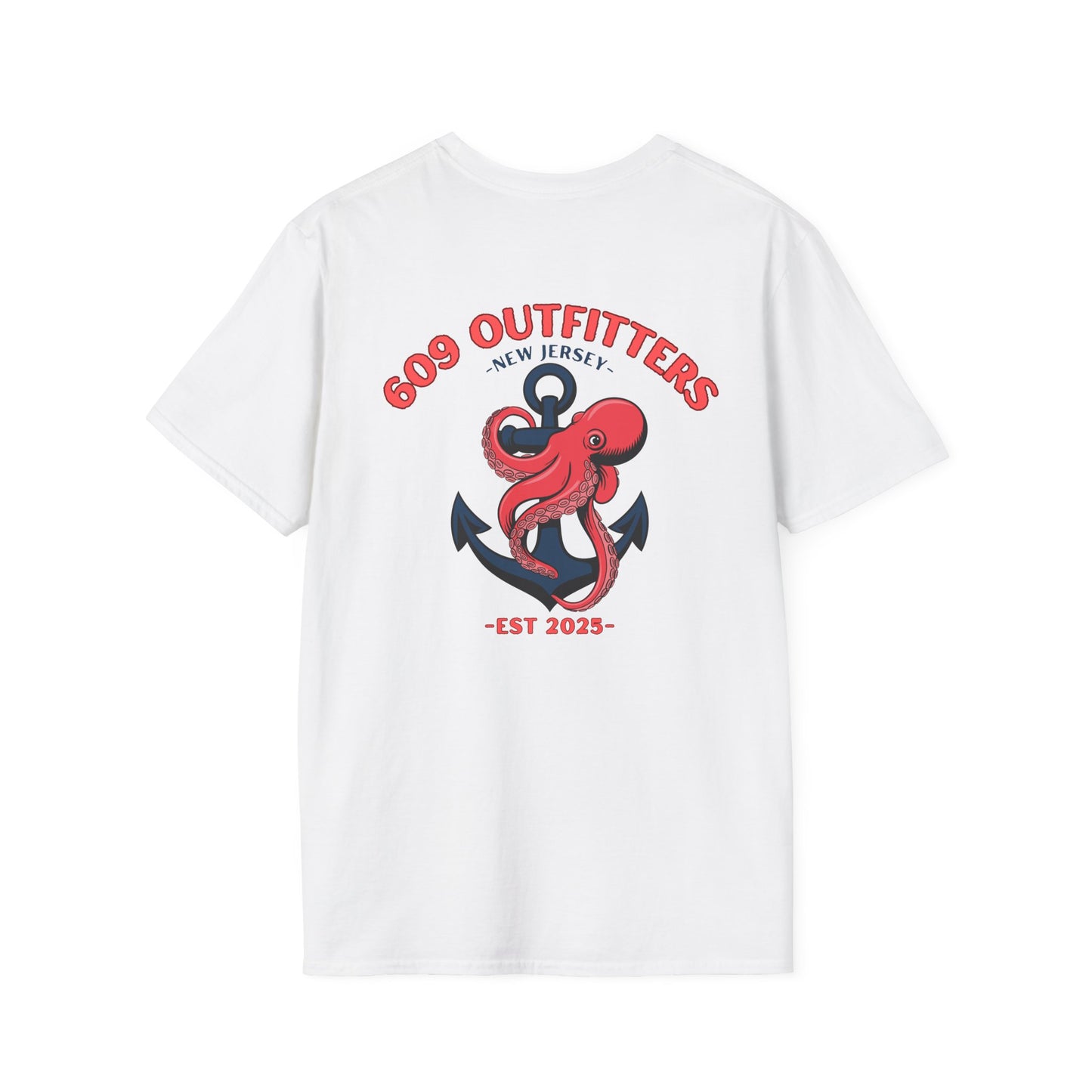 Contemporary Tee | Mens Octopus Anchor White